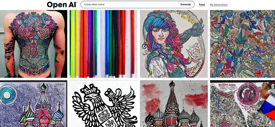 russia inked colors